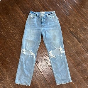 Abercrombie and fitch ultra high rise straight jean SHORT
